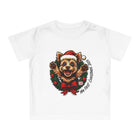Adorable Christmas Baby T-Shirt, Festive Infant Tee with Santa Yorkie Design, Perfect for Holiday Photos, Baby Gift, My First Christmas