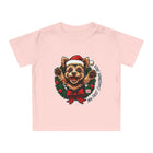 Adorable Christmas Baby T-Shirt, Festive Infant Tee with Santa Yorkie Design, Perfect for Holiday Photos, Baby Gift, My First Christmas