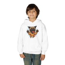 Load image into Gallery viewer, Adorable Pug Youth Hoodie with Fun Design - Perfect for Pet Lovers, Gifts for Kids, Casual Wear, Birthday Present, Dog Lover Apparel