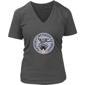 Rescue is My Favorite Breed - Black Labrador Womens V-Neck