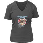 Emotional Support Human - German Shepherd Dog Design - Womens V-Neck for Dog Lovers