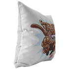 Happy Excited Chocolate Labrador Retriever Pillow