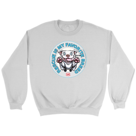 Rescue is my favorite breed - White Staffy Crewneck Sweatshirt