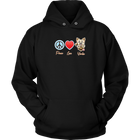 Peace Love Yorkie - Unisex Hoodie for the Yorkshire Terrier Dog Lover