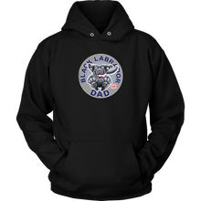 Load image into Gallery viewer, Black Labrador Dog Dad Hoodie for Lab Lovers