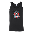 a black tank featuring the Boston Terrier dog design in the Emotional Support Human collection. Great gift idea for the Bostie dog lover.