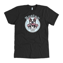 Load image into Gallery viewer, Grey dog lover's t-shirt featuring the Boston Terrier dog design by OMG You're Home