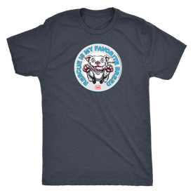 Rescue is my favorite breed - White Staffy Mens Triblend Shirt by Next Level