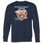 Emotional Support Human - Yellow Labrador Retriever - Crewneck Sweatshirt Big Print