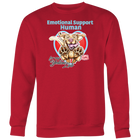 Emotional Support Human - Yellow Labrador Retriever - Crewneck Sweatshirt Big Print
