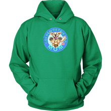 Load image into Gallery viewer, A light green hoodie with the golden retriever mom design by OMG You're Home! on the front
