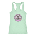 A soft mint green Next Level Racerback Tank featuring the OMG You're Home Boston Terrier Dog Mom design on the front in full vibrant color.