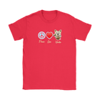 Peace Love Yorkie - Gildan Womens T-Shirt for the Yorkshire Terrier Dog Lover