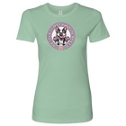Next Level Womens light green Shirt featuring the OMG You're Home! Boston Terrier design with "Rescue is my favorite breed"