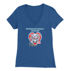 Emotional Support Human - Blue Nose Pitbull Womens V-Neck for Pittie Dog Lovers