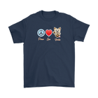 Peace Love Yorkie - Gildan Mens T-Shirt for Yorkshire Terrier dog lovers