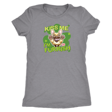 Load image into Gallery viewer, Kiss me I'm furrish - Frenchie - Next Level Womens Triblend