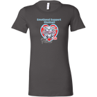 Womens grey t-shirt with Emotional Support Human for my Blue Nose Pitbull design on front