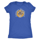 a royal blue women's triblend shirt with the original German Shepherd design on the front in full color
