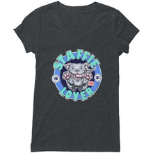 Load image into Gallery viewer, Staffordshire terrier dog lover design on womens v-neck