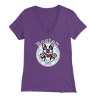 Boston Terrier - Bella Womens V-Neck for the Boston Terrier Dog Lover