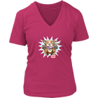 Red Nose Pitbull - District Womens V-Neck for Pit Bull Dog Lovers