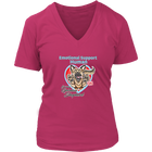 Emotional Support Human - German Shepherd Dog Design - Womens V-Neck for Dog Lovers