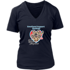 Emotional Support Human - German Shepherd Dog Design - Womens V-Neck for Dog Lovers