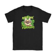Load image into Gallery viewer, Kiss me I'm furrish - Frenchie - Gildan Womens T-Shirt