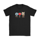 Peace Love Yorkie - Gildan Womens T-Shirt for the Yorkshire Terrier Dog Lover