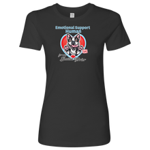 Load image into Gallery viewer, Emotional Support Human - Boston Terrier Womens Shirt for Bostie Dog Lovers