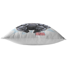 Load image into Gallery viewer, Soft decorative pillow featuring an excited Black Labrador Retriever from OMG You'e Home