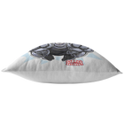 Soft decorative pillow featuring an excited Black Labrador Retriever from OMG You'e Home