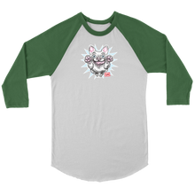 Load image into Gallery viewer, White French Bulldog - Frenchie - Canvas brand Unisex 3/4 Raglan