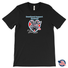 A black Canvas brand made in the U.S.A. Mens T-Shirt for dog lovers featuring the Black Labrador Retriever in the Emotional Support Human collection