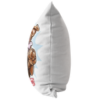 Happy Excited Chocolate Labrador Retriever Pillow