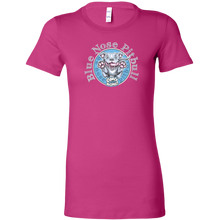 Load image into Gallery viewer, a women's pink shirt with the Blue Nose pitbull design on the front