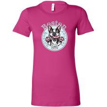 Load image into Gallery viewer, a woman's pink shirt with a Boston Terrier dog design by OMG You're Home