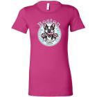 a woman's pink shirt with a Boston Terrier dog design by OMG You're Home