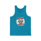 Happy White Pitbull Puppy Dog - Pittie Party  - Unisex Jersey Tank