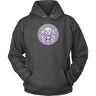 This comfy grey hoodie features the OMG Blue Nose Pitbull Mom design on the front in full vibrant color.