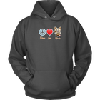 Peace Love Yorkie - Unisex Hoodie for the Yorkshire Terrier Dog Lover
