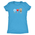 light blue Next Level Triblend Shirt featuring the Peace Love Yorkie dog design from OMG You're HOME!