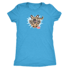 a light blue Next Level Womens Triblend shirt featuring the OMG You're Home German Shepherd dog design on the front in full color.