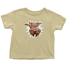 Load image into Gallery viewer,  a yellow OMG You're Home t-shirt featuring the original Chocolate Labrador Retriever dog design on the front