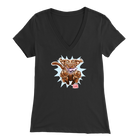 OMG Chocolate Labrador Retriever Design - Bella Womens V-Neck