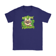 Load image into Gallery viewer, Kiss me I'm furrish - Frenchie - Gildan Womens T-Shirt