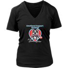 Emotional Support Human - Boston Terrier - Womens V-Neck for Bostie Lovers