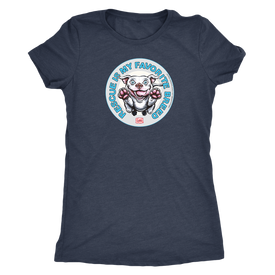 Rescue is my favorite breed - White Staffy Womens Triblend Shirt by Next Level