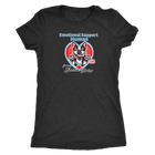 Emotional Support Human - Boston Terrier  Womens Triblend for Bostie Dog Lovers